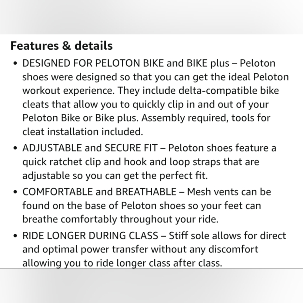 Peloton Bike & Bike Cycling Shoes Red Black White Unisex Size 38 Like New Size 8 - Picture 15 of 16